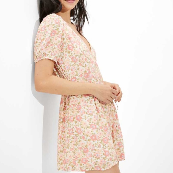 AE Floral Wrap-Front Romper - Picture 3 of 5